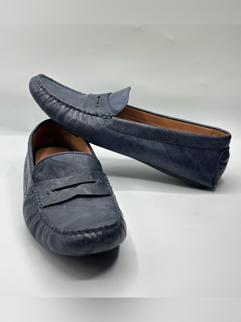 Johnston & Murphy Maggie Navy Penny Loafer Flats Women’s 9M - Picture 1 of 10